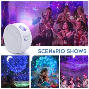 15.2cm 7.4cm Water Wave LED Projector Light 100V Moon Star Night Light