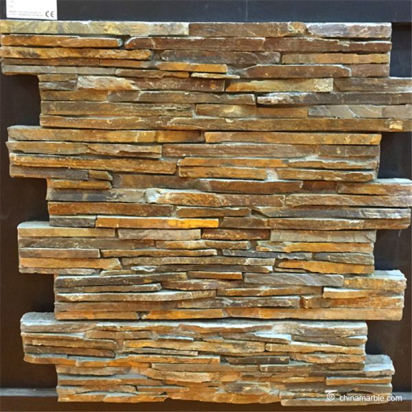 Buy Natural Stone Cement Backed Stone 3D Decoration Wall Panel Corrosion Resistant at wholesale prices