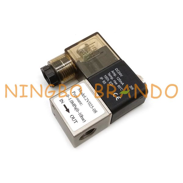 Buy 2V025-08 2 Position 2 Port 1/4" NC DIN43650A Pneumatic Valve at wholesale prices