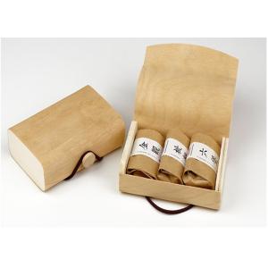 Natural Color Wooden Tea Bag Box Balsa Bark Veneer Wood With Custom Logo