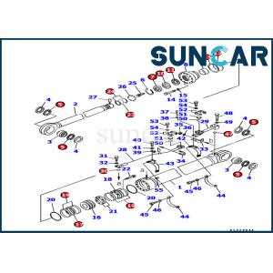 Komatsu Arm cylinder Seal Kit 707-99-85330 Cylinder Repair Seal Kit Fits For