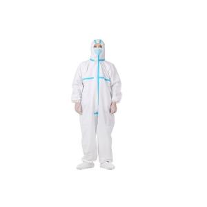 Breathable Disposable Protective Clothing Anti Static With Elastic Hood