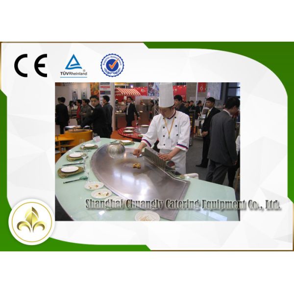 Beef Mutton Gas Teppanyaki Grill , Commercial Griddle Plates For Gas BBQ