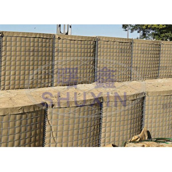 Deep Welding Galvanized Hesco Bastion Barrier Mil5 Perimeter Security Wall