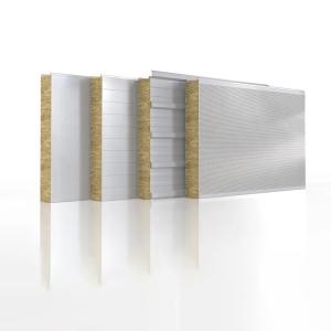 Quality Modern Design Light Weight Rock Wool Sandwich Panel for Warehouse Prefab House Wall for sale