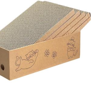 Pet Suppliers 5 Packs in 1 Cat Scratch Pad with Box Suitable for Cats to Rest