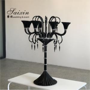 Black Candelabra Centerpieces Wedding Crystal Candelabra Candle Holder Glass Big