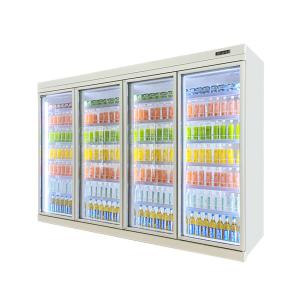 Supermarket 5 Glass Doors Commercial Upright Freezer Beverage Cooler