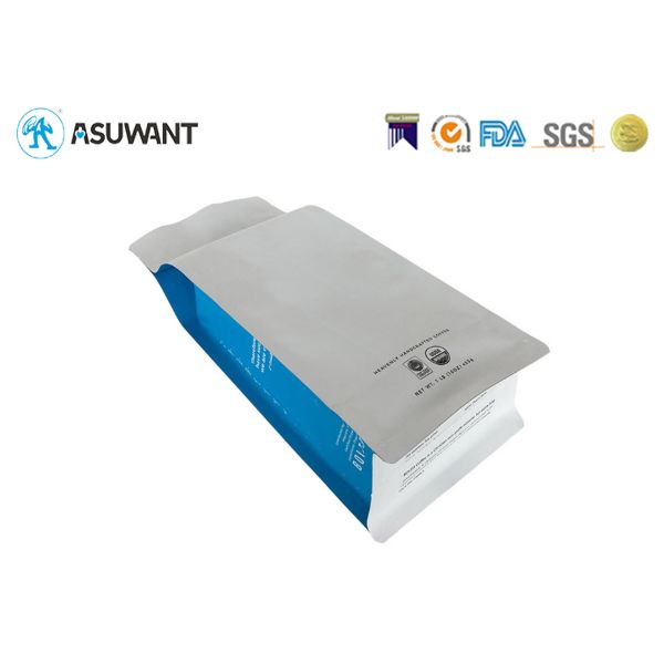 Buy Flat Bottom Aluminum Foil VMPET Stand Up Coffee Gusset Bag at wholesale prices