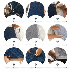 Decorative multi-color polyester loose twist shaggy rug with classic colors and