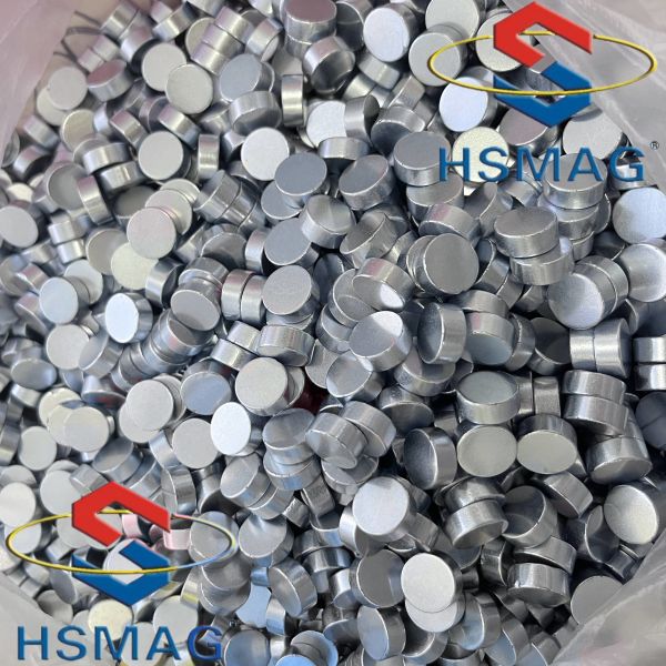 ISO9001 Round Cylinder SmCo Permanent Rare Earth Magnet Zn Coated Anti Oxidation
