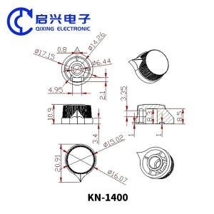 Droplet Shaped Potentiometer Knob ABS Plastic Guitar Amplifier Knobs