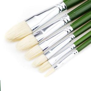 Quality Wood Handle Acrylic Painting Brush Oil Paint Soft Natural Bristle Paint Brush for sale