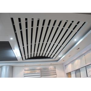 Domed Linear Metal Ceiling Aluminum Install With Curved Keel , Curved Ceiling