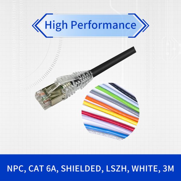 Buy NPC6ASZDB Shielded Cat6E Patch Cable - High-Speed 10Gbps Ethernet Cord with RJ45 Connectors at wholesale prices