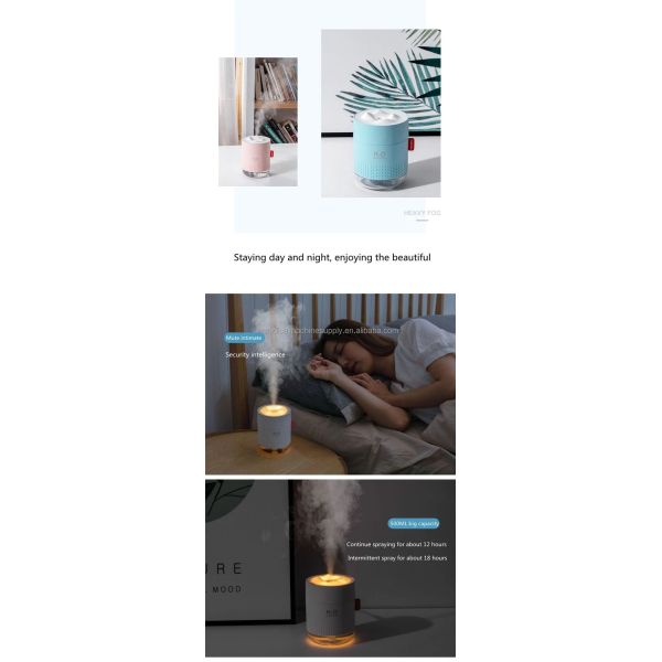 Portable H2O Humidifier Cool-Mist Impeller Humidifier with ABS PP Silica Gel Material