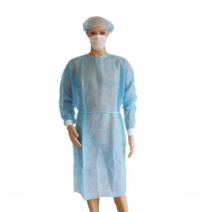 PP Disposable Medical Gowns Anti Alcohol With Eastic / Knitted Cuffs