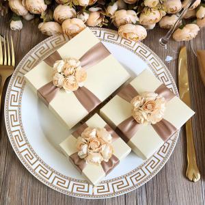 Custom Biodegradable Packaging Wedding Favor Gift Boxes for Cosmetics Parties