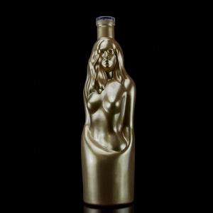 Beautiful Women Body Shaped Glass Bottle with Cork Sealing Type