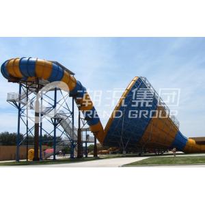 Commercial Fiberglass Water Pool Slides / Medium Tornado Water Slide for Water