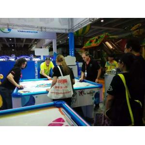 Fiberglass Coin Operated Air Hockey Table plastic Material With Mitsubishi Plate