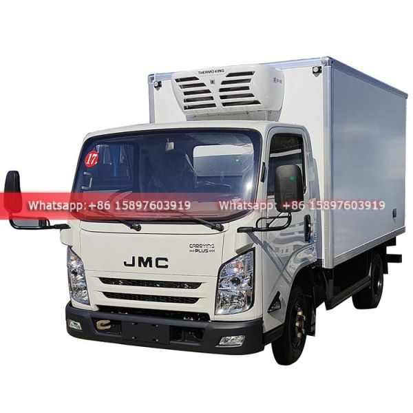 Good Price JMC Refrigerator Truck for Fish Meat Ice Cream Transport Van Truck 2.5Tons JMC Truck For Sales