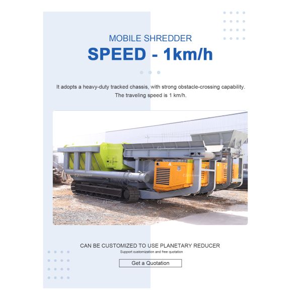 Latest Bestseller Mobile Crawler Mounted Shredding Equipment Waste Movable Shredder