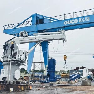 12T10M Hydraulic Telescopic Dock Crane