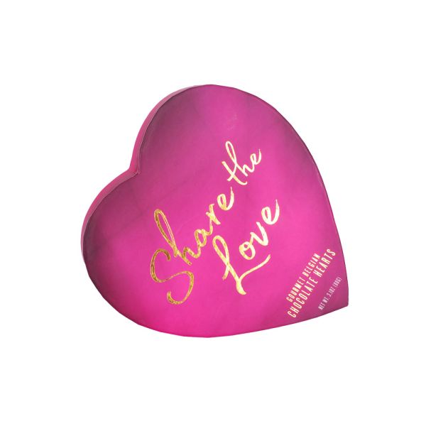 Pink Heart Shaped Chocolate Gift Box Valentine'S Day Packaging With Tinfoil Insert