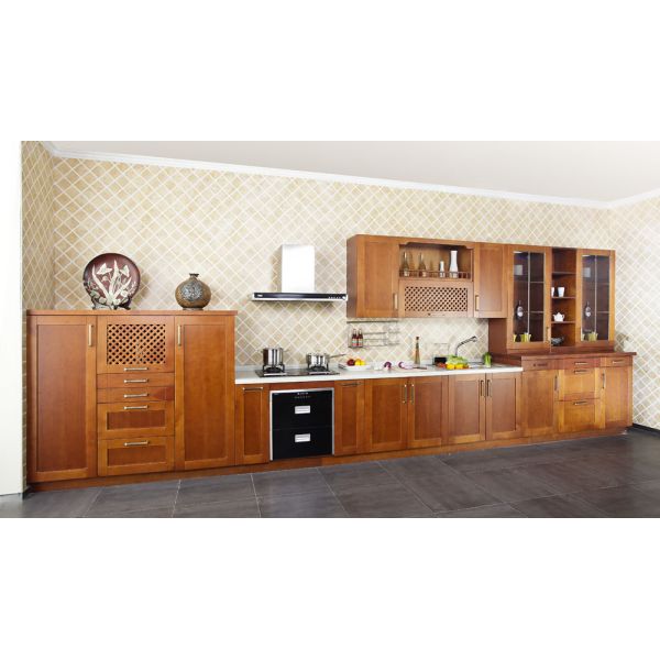 Buy Maple solid wood kitchen cabinet set at wholesale prices
