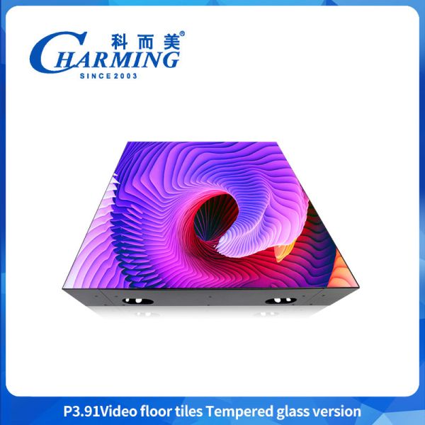 Strong glass GOB type P3.91 led waterproof design LED video floor tile high