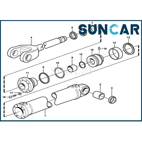 VOE11707025 Hydraulic Lifting Cylinder Seal Kit 11707025 L150D SUNCARVO.L.VO Replacement Service Kits Parts