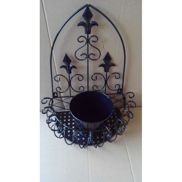 Green Flower Stand Hanging Wall Indoor Balcony Hanging Semi-Circular Flower Stand