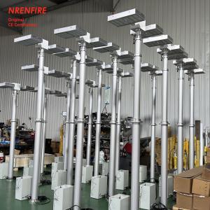 6m fire vehicle mounted pneumatic telescopic light mast tower for fire truck-pan tilt unit-remote control
