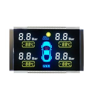Black Background 7 Segment Lcd Module For Tire Pressure Monitoring