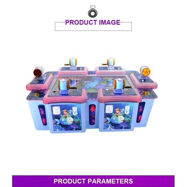 Interesting Child Fishing Arcade Game Machine With HD LCD Screen Virtual Reality