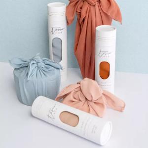 Clothing Paper Tube Packaging With Window Printing Shirts Underpants Cylinder