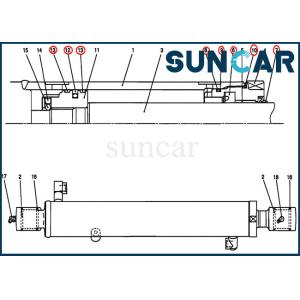 PV01V00045R300 Bucket/ Dozer Blade Seal Kit For Case CX27B CX17B Cylinder