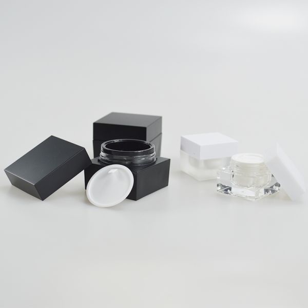 5g 10g Square Acrylic Jar Cosmetic Jar Square Shape Container for OEM/ODM