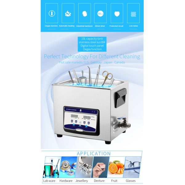 200Watts 6.5 Liters Desktop Ultrasonic Cleaner For Dental