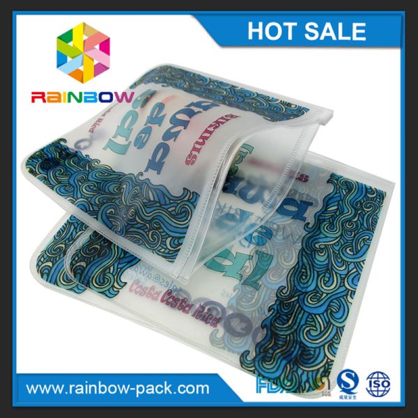 Clear Transparent PVC Plastic Bag For Swimwear / Frosted EVA Wet Bikini Bag