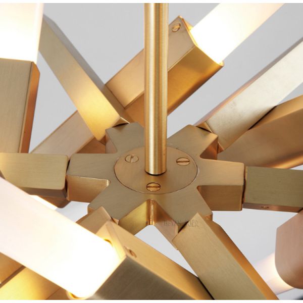 Black Gold Dining room Kitchen Living room farmhouse lighting Astral Agnes LED Chandelier(WH-MI-161)