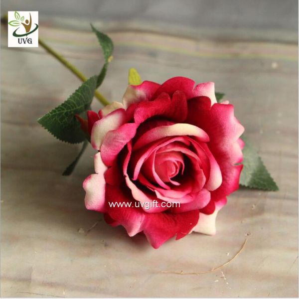 UVG FRS66 Floral design in cheap artificial red rose flower for wedding themes table decoration