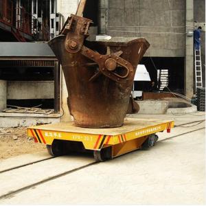 China Large Capacity Ladle Transfer Cart Bay To Bay Metal Slag Pot Trailer On Turning Rail on sale