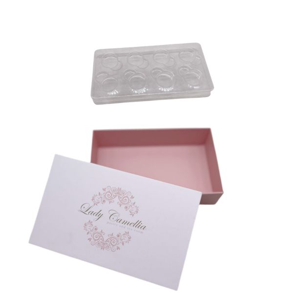 Buy 8 Pcs Sweet Paper Box Chocolate Gift Packaging Box With Plastic Clear Inner at wholesale prices