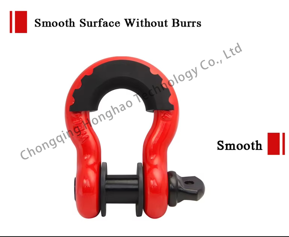 Alloy Steel Off Road Bow Shackle Clevis Towing Car Plastic Protect Rigging 3/4 Inch