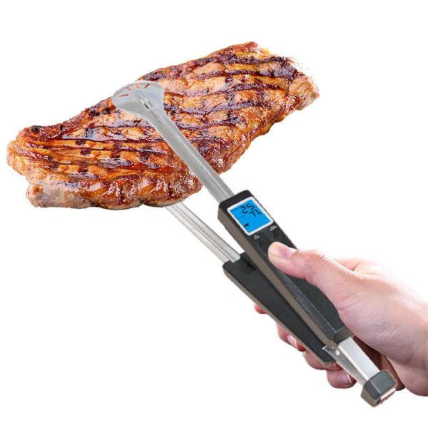 Buy 43cm*6cm*6cm BBQ Stainless Steel Food Tong With Thermometer at wholesale prices