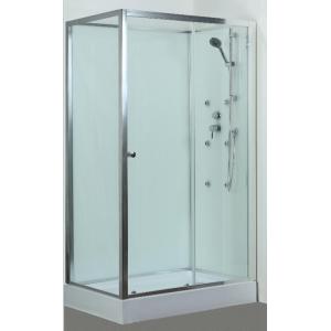 Quality Massage Rooms / Clubs Rectangular Clear Glass Shower Enclosures With Tray for sale