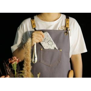 China Grey Polyester Washable 60x80 Kitchen Cooking Apron on sale