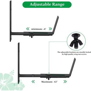 Black Powder Coated Retractable Plant Hanger Suitable for Indoor and Outdoor